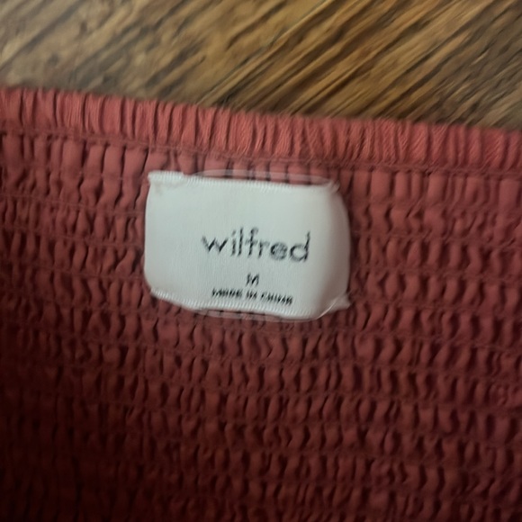 FULL SET Aritzia Wilfred Wander Linen top + pants effortless Warm Sienna Red M 8 - Picture 8 of 8